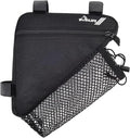 Bike Triangle Frame Bag with Bottle/Mini Speaker Holder - Bicycle Cycling Storage Triangle Top Tube Front Pouch Saddle Bag for Road and Mountain Bikes (Bag Only)