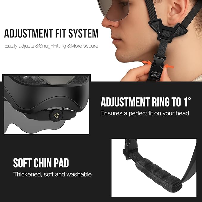 LUMDEER Smart E-bike Helmet with Remote Controlled Turn Signals, Electric Scooter Helmet for Adults with Front & Rear LED Lights, Bike Helmet with Photochromic Visor & Auto Brake Light for Men & Women