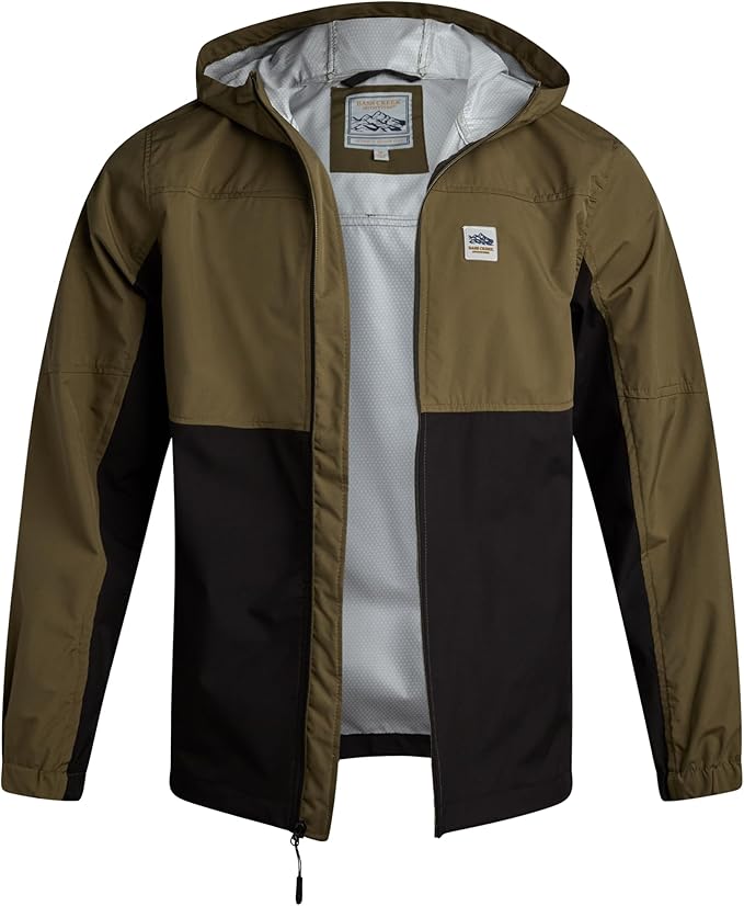 Bass Creek Outfitters Mens Windbreaker - Lightweight Mens Rain Jacket for Running Cycling Hiking with Hood