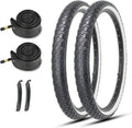 MOHEGIA 24/26 Inch Cruiser Bike Tires Set: 24x2.125/26x2.125 Inch Classic Folding Bicycle Tires,and Pair Inner Tubes with Tire Levers for Beach Cruiser City Bikes