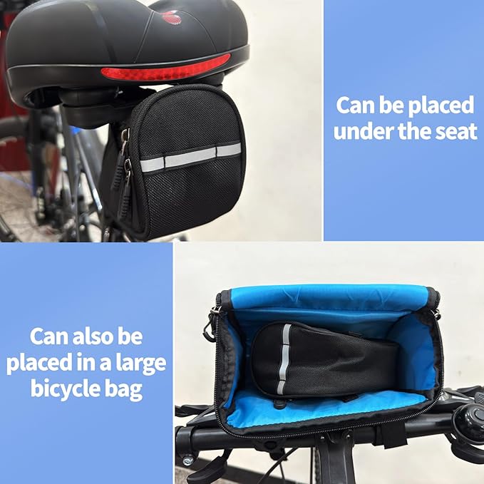 21-PC Bike Repair Kit with Saddle Bag | Portable Emergency Bike Fix Kit for Road & Mountain Bikes | Includes Tire Levers, Patches & Gloves | Perfect for Commuting, Travel & Trail Riding