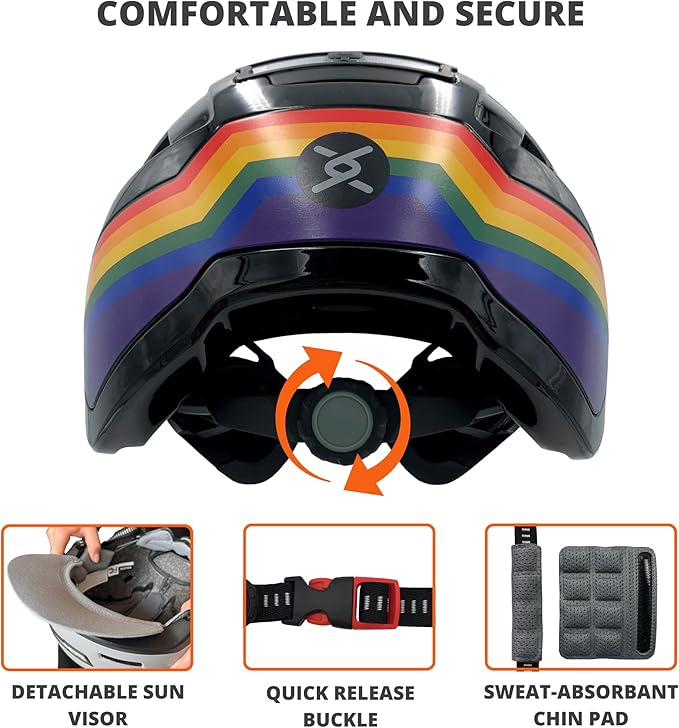 XNITO Bike Helmet with LED Lights - Urban Bicycle Helmet for Adults, Men & Women - CPSC & NTA-8776 Dual Certified - Class 3 E-Bikes, Scooters, Onewheel, Commuter, Mountain