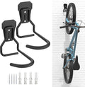 Housolution Bike Wall Mount with Fixed Hook, [2 Pack] Heavy Duty Bike Storage Rack, Bike Rack Vertical Stand for Garage - Easily Hang/Detach - with Screws Iron Bike Hanger Brackets