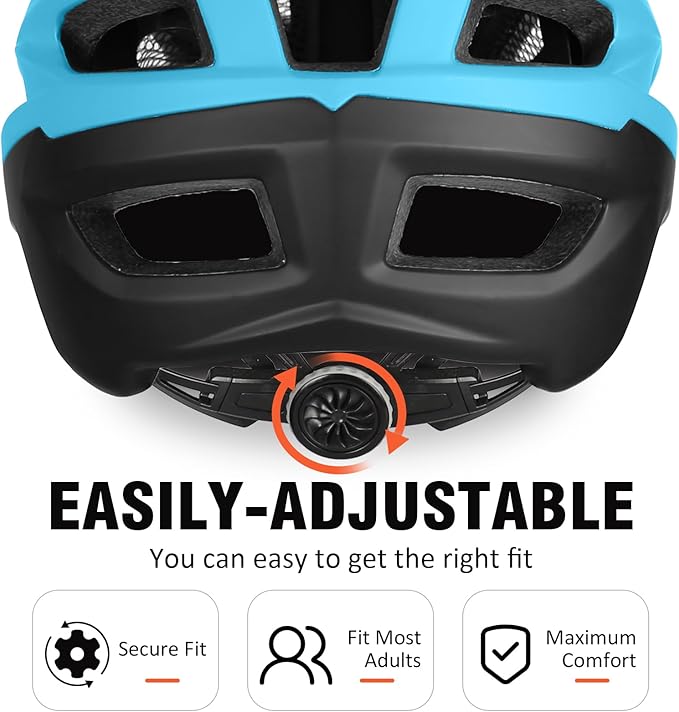 Mountain Bike Helmet,Adult Cycling Helmet with Camera Mount and Detachable Visor for Men Women Youth,Suggested Fit 55-61 Cm