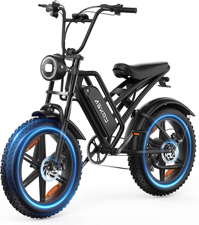 Electric Mountain Bike for Adults, 1500W Peak Motor Ebike, 28 MPH and 60 Miles PAS Range, 20 Inch Fat Tire Dirt E Bike for All-Terrain, 7 Speed, Electric Bicycles with 48V 15Ah Removable Battery