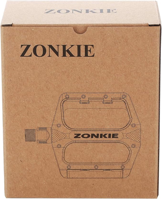 Bike Pedals, Road Bike Pedals, MTB Pedals, Flat Aluminum Alloy Platform Sealed Bearing Axle 9/16 inch