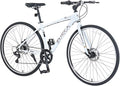 7-Speed Hybrid Road Bike - Aluminum Frame, Dual Disc Brakes, 700C Wheels - Unisex City Bike