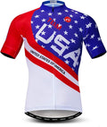 Men's Cycling Jerseys Tops Biking Shirts Short Sleeve Full Zipper Bike Clothing