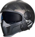 TRIANGLE Full Face Motorcycle Helmets,Off-Road Motocross Helmet for Men & Women,Dual Visor with Internal Tinted Sunshield,Open Face 3/4 Adult Racing Helmet DOT Approved(XXL)