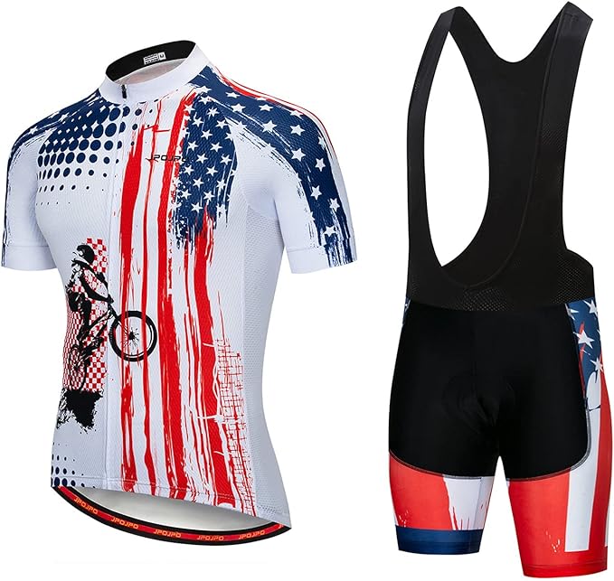Hotlion Men's Cycling Jersey Set Summer Cycling Clothing Suit Pro Team Bike Clothes Road Biking Outfits Bicycle Kit for Men