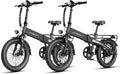 Jasion Electric Bike for Adults, 1000W Peak Motor Foldable Ebike, Aluminum 20'' Fat Tire Electric Bicycle Built-in 48V Removable Battery, EBS Commuter E Bikes up to 23 MPH & 45 Miles Max Range