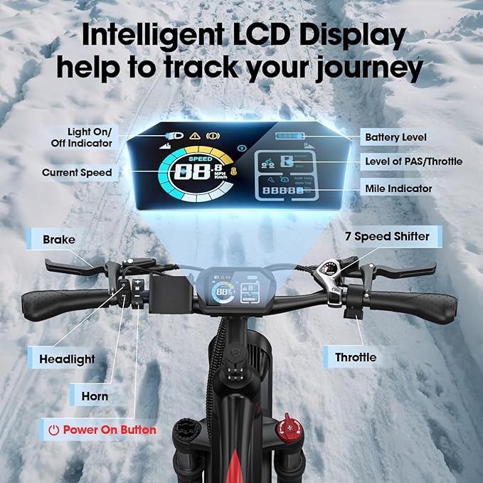 E Bikes for Adults Electric,51 MPH/48 MPH Fast Ebike Peak 5000W/3000W 32AH 52V 130 Miles Max, Dual Motor Electric Bike Fat Tire E Bike for Men, 26" Electric Bicycle for Snow Off-Road, Hydraulic Brakes