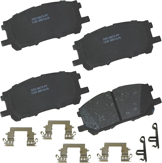 Bendix Premium SBC1005 Ceramic Front Brake Pads for Lexus RX330 2006-2004, RX350 2009-2007, RX400h 2008-2006, Toyota Highlander 2007-2006