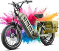 2026 eAhora Juliet Pro 2 EBike - Dual Motor 5400W/1200W 30-43MPH 60V 70Ah 200Mile Long Range Electric Bike for Adults, 20'' Fat Tire Fast Electric Mountain Bike Full Suspension Electric Bicycle