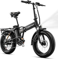 1000W Folding Electric Bike,48V 20AH Removable Battery EBike,30+MPH,80 Miles Max Range Electric Bike for Adults, 20" Fat TireFoldable ebike, Adult Electric Bicycles