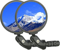 Bike Mirrors,Bike Bar End Mirror, HD Glass Convex Lens Bicycle Rearview Mirror, Safe Cycling Rearview Mirror, Easy to Install