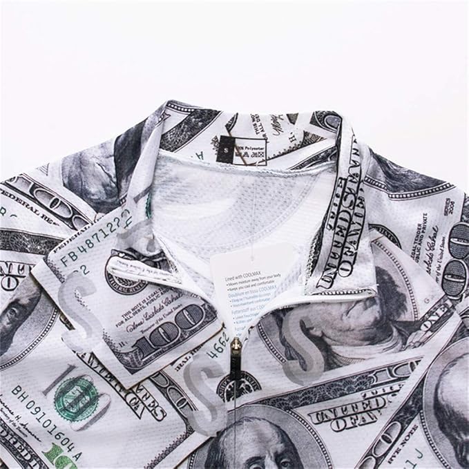 JPOJPO USA Cycling Jersey Men Short Sleeve Bike Shirts Biking Jersey Summer American Bicycle Tops with 3 Pockets Reflective