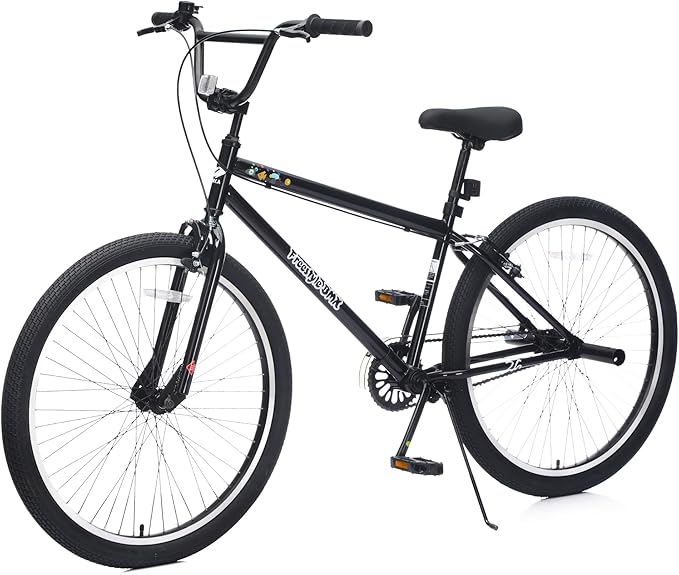 Freestyle Teen Bike Double Disc Brakes 26 inch BMX Bike High-Aluminum/Carbon Steel Frame, for for Teen Bike and Adult Bikes, with 2 Pegs, Bicycles for Men and Women, Multiple Colors