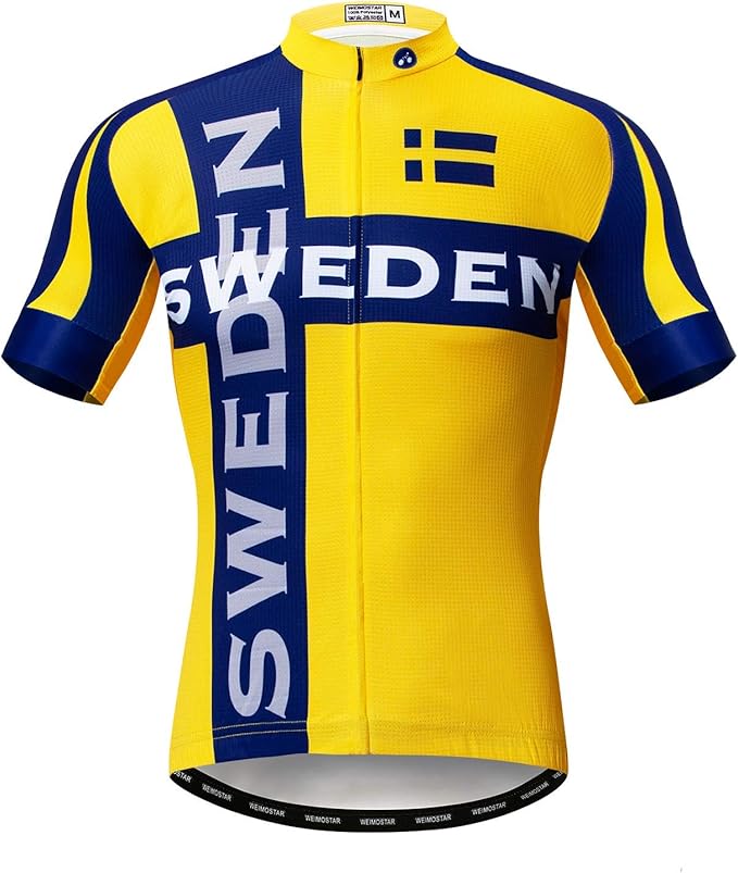 Men's Cycling Jerseys Tops Biking Shirts Short Sleeve Full Zipper Bike Clothing