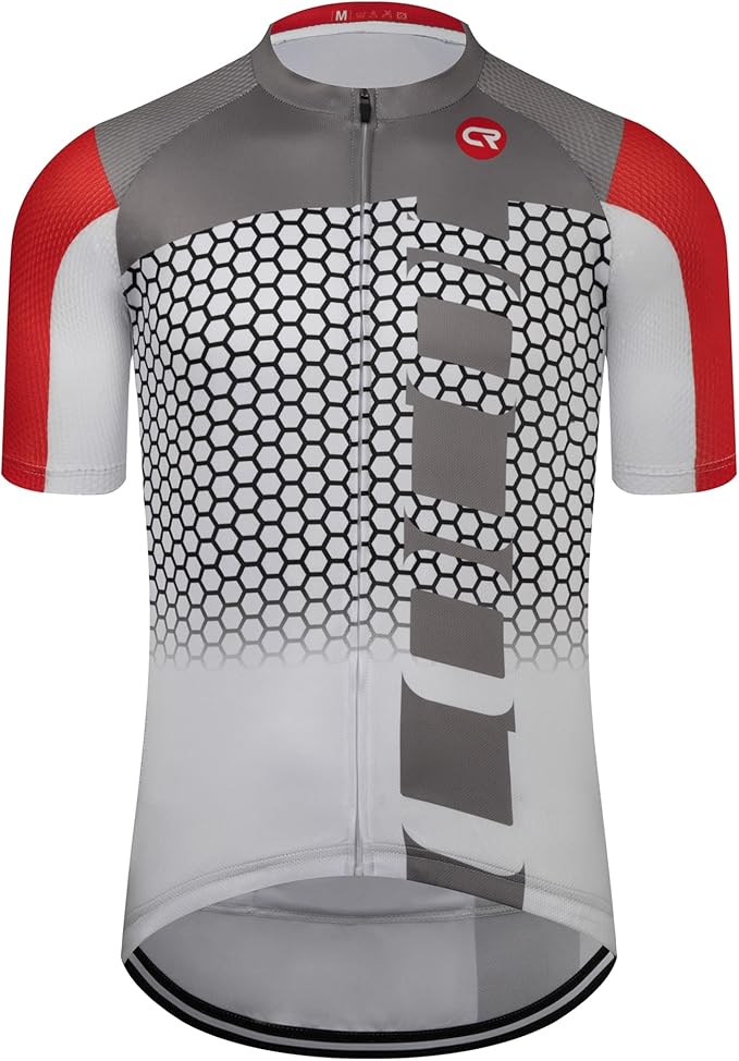 Coconut Ropamo CR Mens Cycling Jersey Short Sleeve Road Bike Shirt with 3+1 Zipper Pockets Breathable Quick Dry