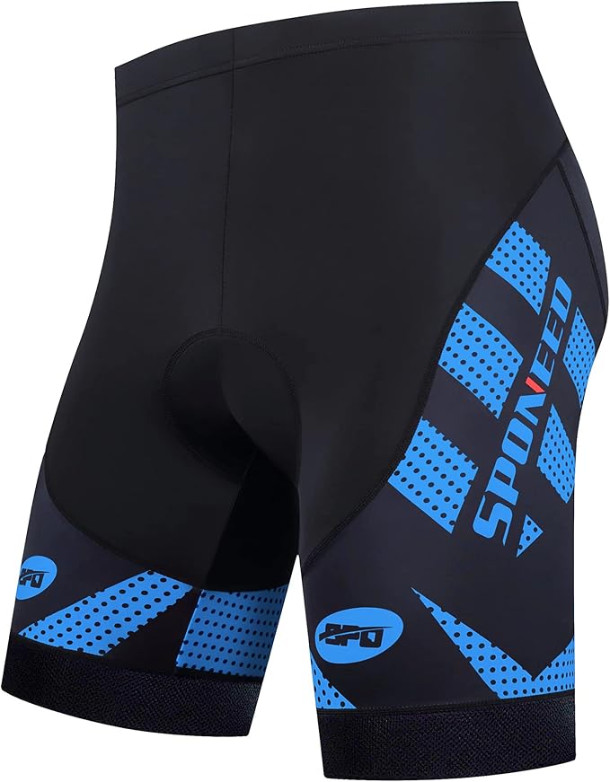 sponeed Men's Cycling Shorts Padded Bicycle Riding Pants Bike Biking Clothes Cycle Wear Tights