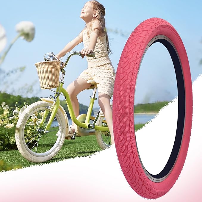 ZUKKA 20 x 2.35 Bike Tire 1/2 Pack 20 inch x 2.35 BMX Bike Tire Folding Replacement Tire for MTB Mountain Bike, BMX Bicycle Commuter Bike