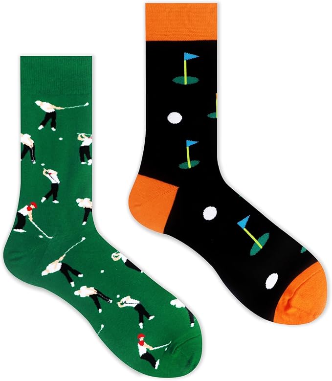 WeciBor Men's Dress Funny Crazy Colorful Novelty Combed Cotton Crew Socks 12 Pack - Size 7-10/10-13/13-15