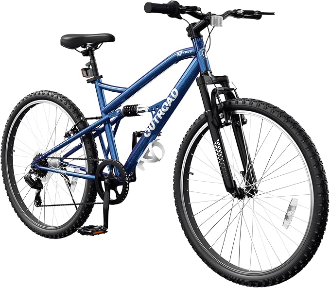26 inch 7-Speed Commuter Bicycle,Hybrid Bicycle,Men's Cruiser Bike/Mountain Bike V Brake,Metal Frame, Adult Bike (Black, White, Blue, Green, Purple, Pink)