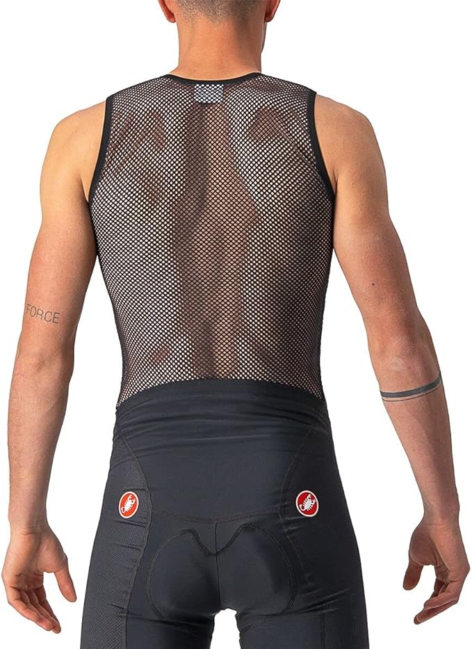 CASTELLI Men’s Core Mesh 3 Sleeveless, Lightweight Breathable Base Layer for Hot Weather Cycling, Quick-Dry Riding Undershirt