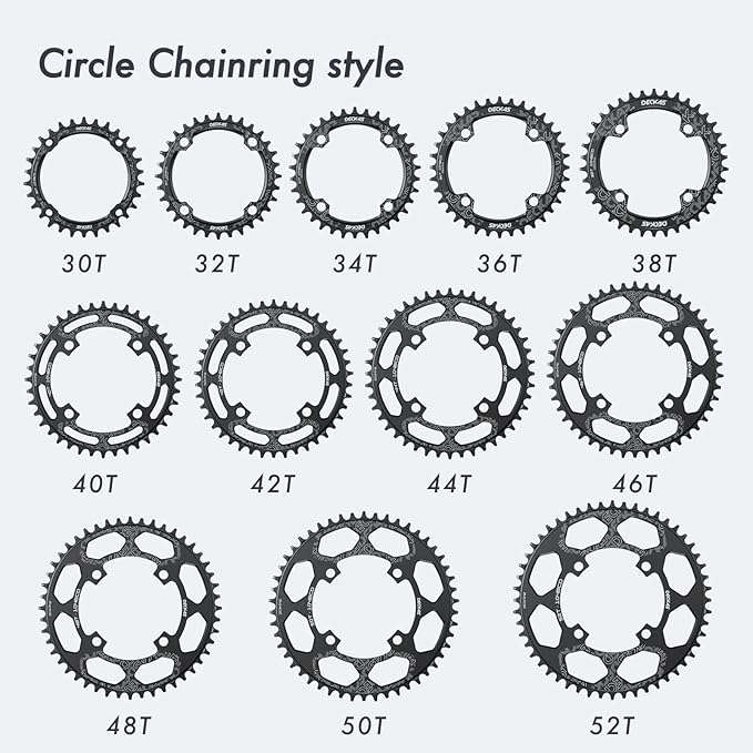 DJC Bike Chainring 104mm BCD Round/Oval MTB 104BCD 30T to 52T 7/8/9/10/11/12 Speed Narrow Wide Tooth Aluminum 7075 Super Lightweight 30T 32T 34T 36T 38T 40 42 DH XC Trail Fat Bike Ebike