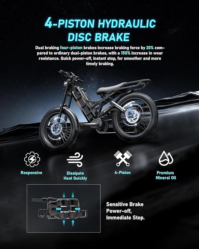 eAhora 2025 Latest Romeo Pro 3/2/Pro 5600W/50Mph 4000W/46Mph Dual Motor Electric Bike for Adults, 60V/80Ah 52V/70Ah 250+Miles Long Range Ebike 26''*4.0 Fat Tire Full Suspension Off-Road Ebike, UL2849
