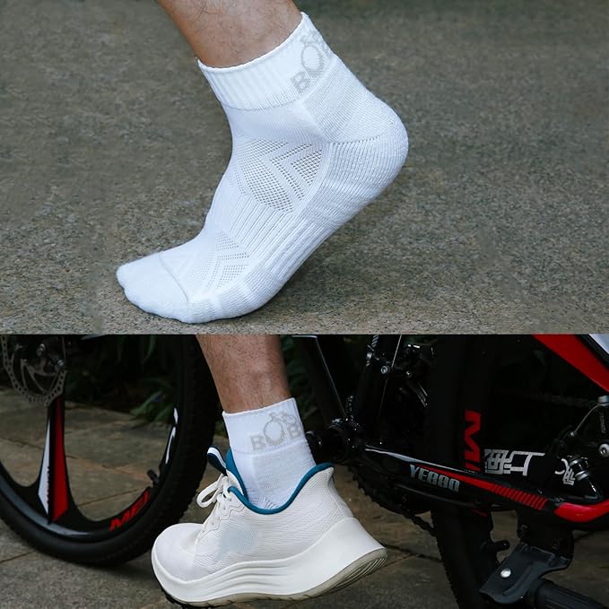 Ergonomic Ankle Cycling Biking Socks - Comfort for Bicycle Bike Riding, 2 Pairs