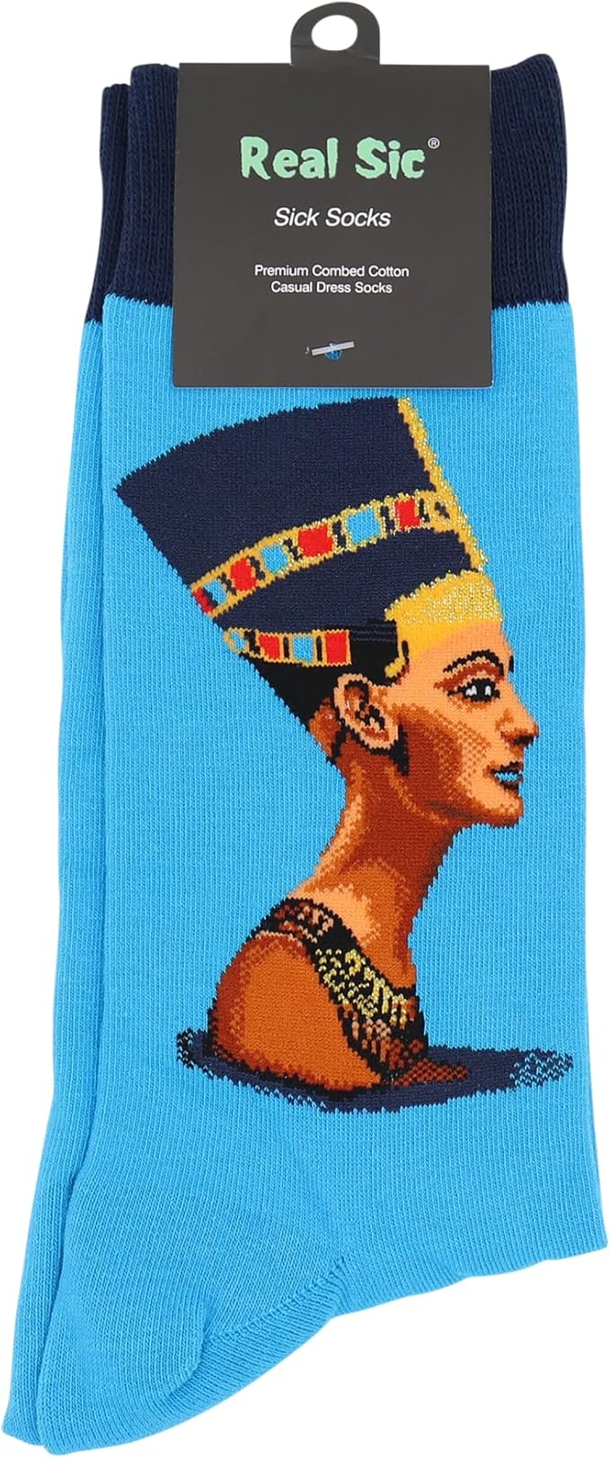 Real Sic Fun Socks for Men and Women - Cozy Cotton Dress Socks with Colorful Designs - Cool, Casual, Wacky Patterned