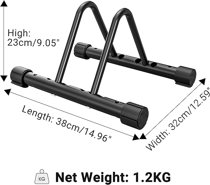 Himiway Bike Floor Parking Rack, Adjustable Freestanding Bicycle Storage Rack, Bike Floor Stand for 3-11.5cm Tyre Width Mountain Road MTB Bikes for Indoor&Outdoor Garage Storage