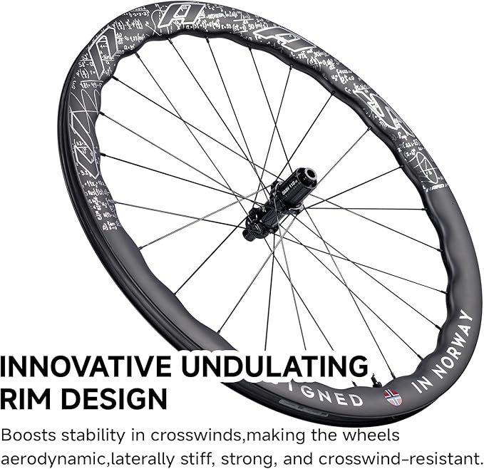 WINSPACE UNAAS HARD2 Carbon Fiber Wheelset 700C Disc Brake Wave Rim 45-55mm Ultralight 1578g Road Bike Wheels, Tubeless Ready Pillar 1423 Spoke.