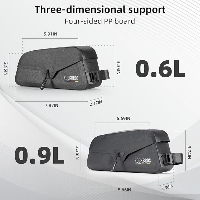ROCKBROS bike frame bag with Magnetic Flap bike top tube bag Waterproof Cycling Pouch Tools Storage Bag for mountain Road bike