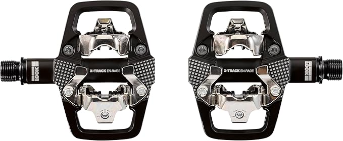 LOOK Cycle - X-Track En-Rage MTB Pedals - Standard SPD Mechanism Compatible - Clipless Pedal - Forged Aluminum Body - Large Contact Surfaces - Strong and Light Bike Pedals, Ideal for Trail Riding