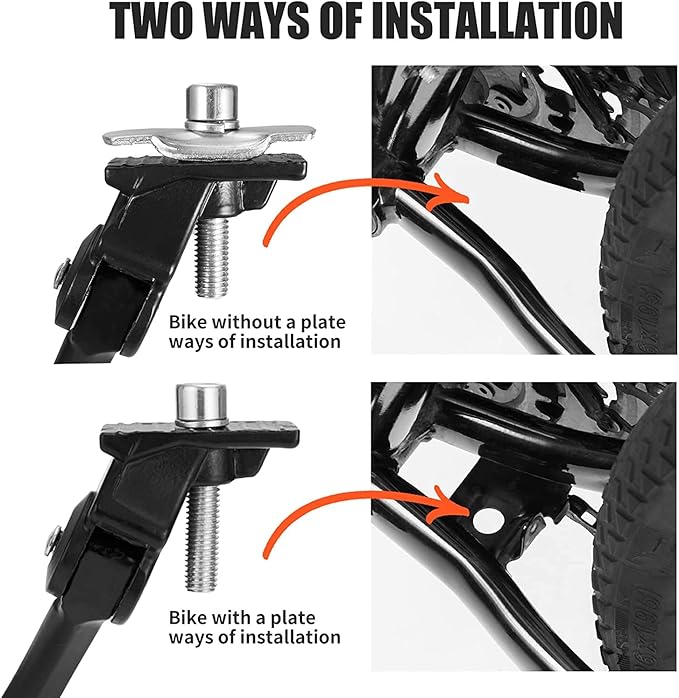 USONG Bike Kickstand Children's Bicycle Kickstand Stand Folding Cycling Center Bracket 12" 14" 16" 18" 20" 22" 24" 26" 28" Bike Racks