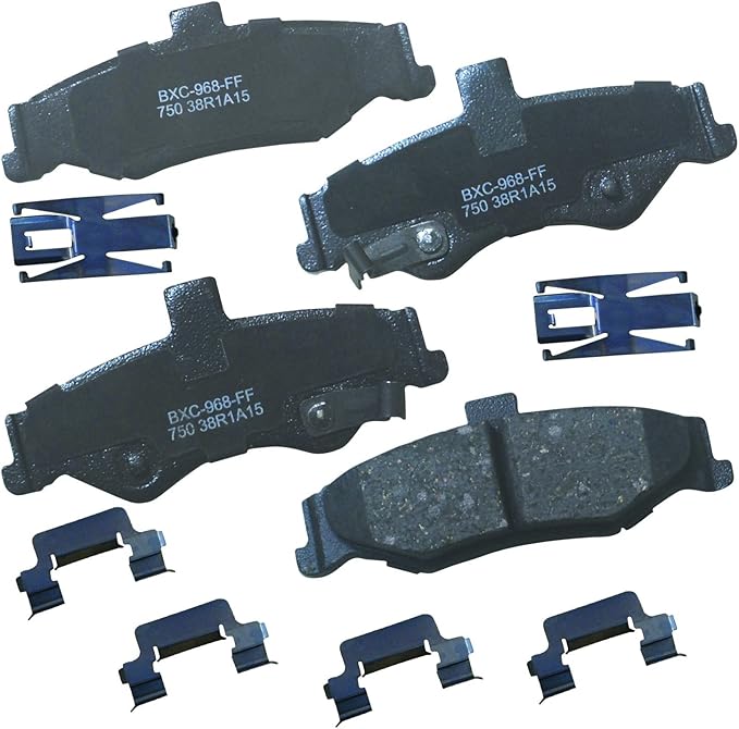 Bendix Premium SBC750 Ceramic Rear Brake Pads for Avanti II 2004-2001, Chevrolet Camaro 2002-1998, Pontiac Firebird 2002-1998