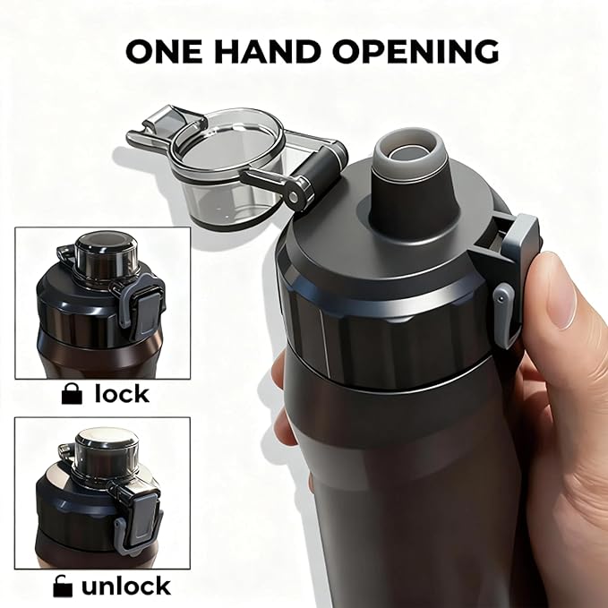 OsmaR Magnetic Bicycle Water Bottle 15oz (450ml) – Dual-Lock Quick-Release Squeeze Bottle with Push-Button Mechanical Lock, Bike & Backpack Mount