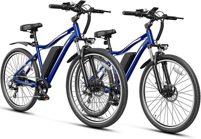 Electric Bikes for Adults, 26"/27.5" E Bikes for Adults with 1200W Peak Motor, 28 MPH, 50+ Miles Range Electric Bicycle, E Mountain Bike with 480WH Removable Battery, UL Certified