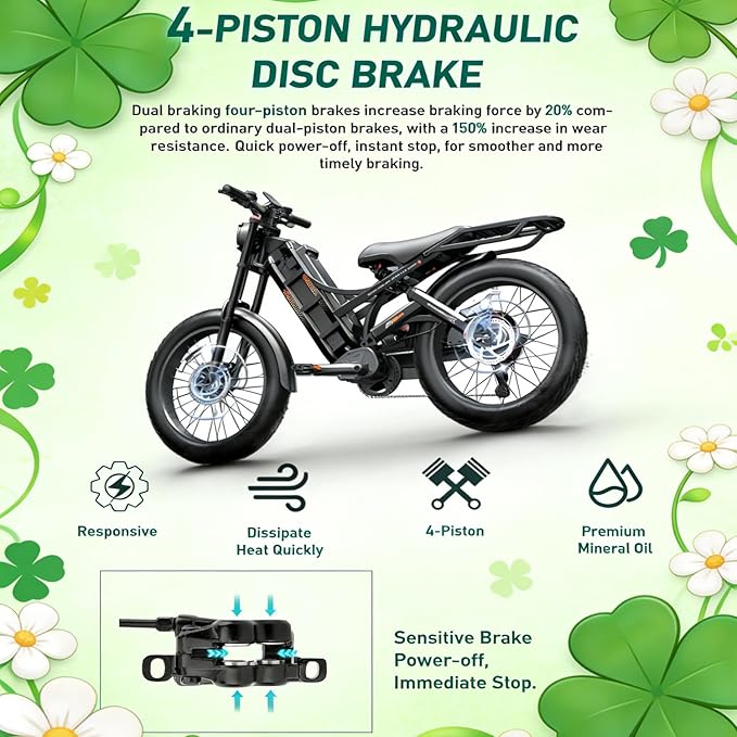 eAhora 2026 Romeo Pro 3 5600W 50Mph High-Torque Ebike, 60V 80Ah 250-Mile Long Range Electric Bike for Adults, Adjustable Air Suspension, 26'' Puncture-Proof Tire, UL 2849 Certified by TÜV
