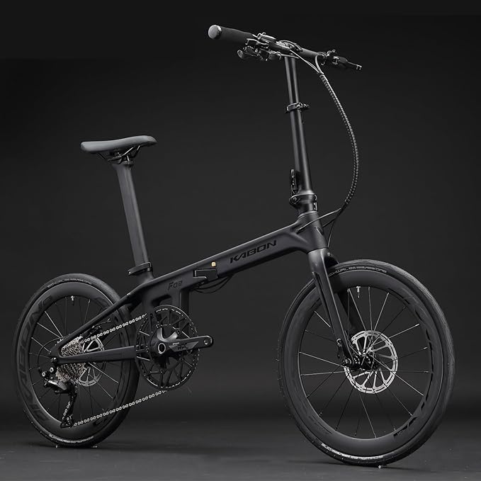 KABON Full Carbon Folding Bike, 20 Inch Lightweight Foldable Bicycle with 105 R700 11S Shift Groupset and Hydraulic Disc Brake Bike