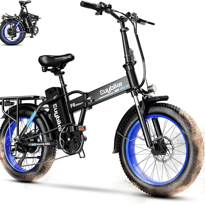Folding Electric Bike for Adults and Seniors, 1000W Motor 48V 20AH Battery 30MPH 80 Miles, 20" Fat Tire All Terrain Ebike, 7-Speed Commuter E Bike, Step-Thru Electric Bicycle for Women and Teens