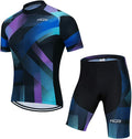 Men's Cycling Jersey Set, Summer Mountain Bike Clothing Short Sleeved Riding Jerseys