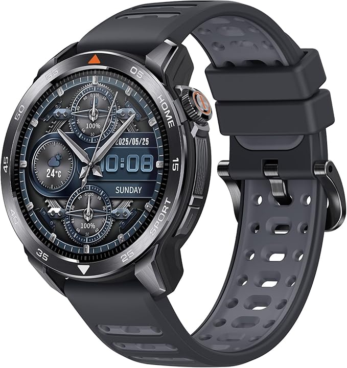 mibro GS Pro2 GPS Smart Watch – Dual Band GPS Running Watch with Mibro Coach Training Plans, 1.43” AMOLED Smartwatch, 20-Day Battery, 5ATM Sports Watch for Hiking, Cycling, Swimming (Dark Gray)