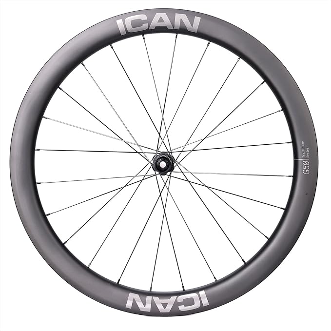 ICAN G40/G50 1320g/1375g Carbon Gravel Bike Disc Wheelset 700C Hooked Rimset 25mm Inner Width 36T Ratchet Hub