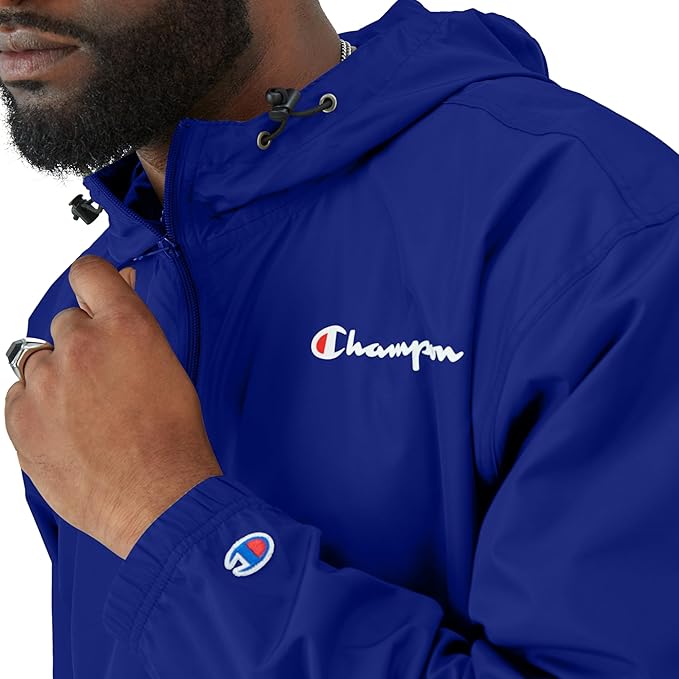 Champion Men's Jacket, Stadium Full-zip Jacket, Wind Resistant, Water Resistant Jacket for Men