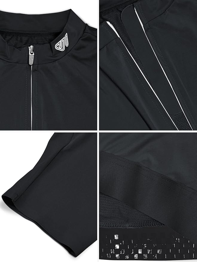Wulibike Men's Cycling Jersey Short Sleeve - Slim Fit - Breathable Bike Shirt for Lean & Lightweight Cyclists (Runs Small)