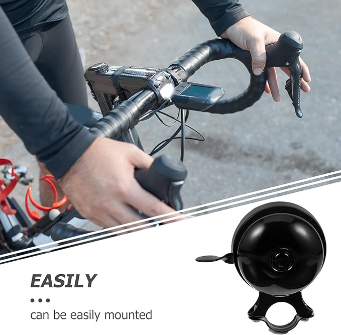 Luxshiny Retro Vintage Bicycle Bell Double-Sided Loud Metal Bike Bell for Mountain and Road Bikes Professional Multi-Function Portable Anti-Loss for Adults Safety